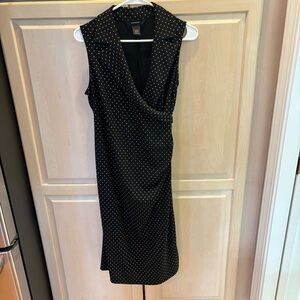Express Black and White Sheath Midi Dress with Cowl Neck size 13-14